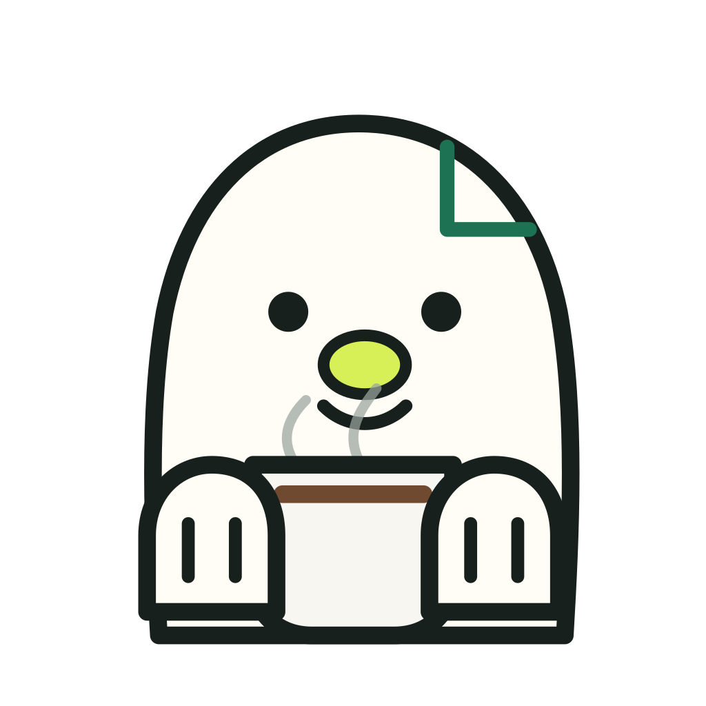 コーヒーを飲むロピ